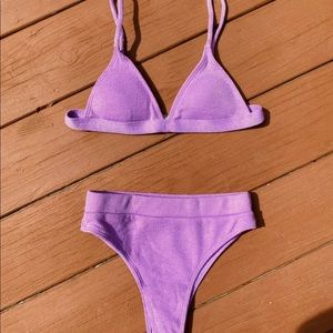 Purple high waist bikini